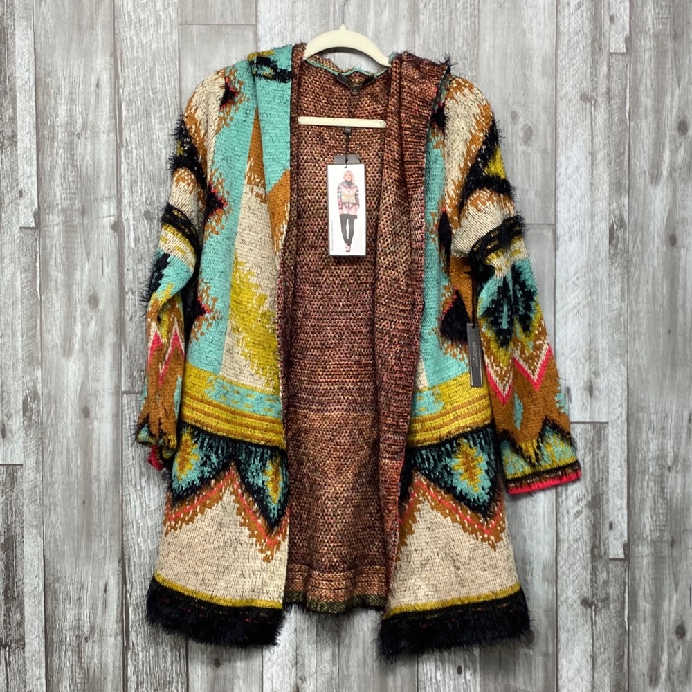 NWT Max Sport Aztec Long Hooded Cardigan [18]